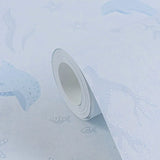 Papier peint enfant dauphins – Décor mural marin doux et apaisant - Revêtement Maroc