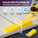 cales réutilisables pour système de nivellement de carrelage 250 pcs