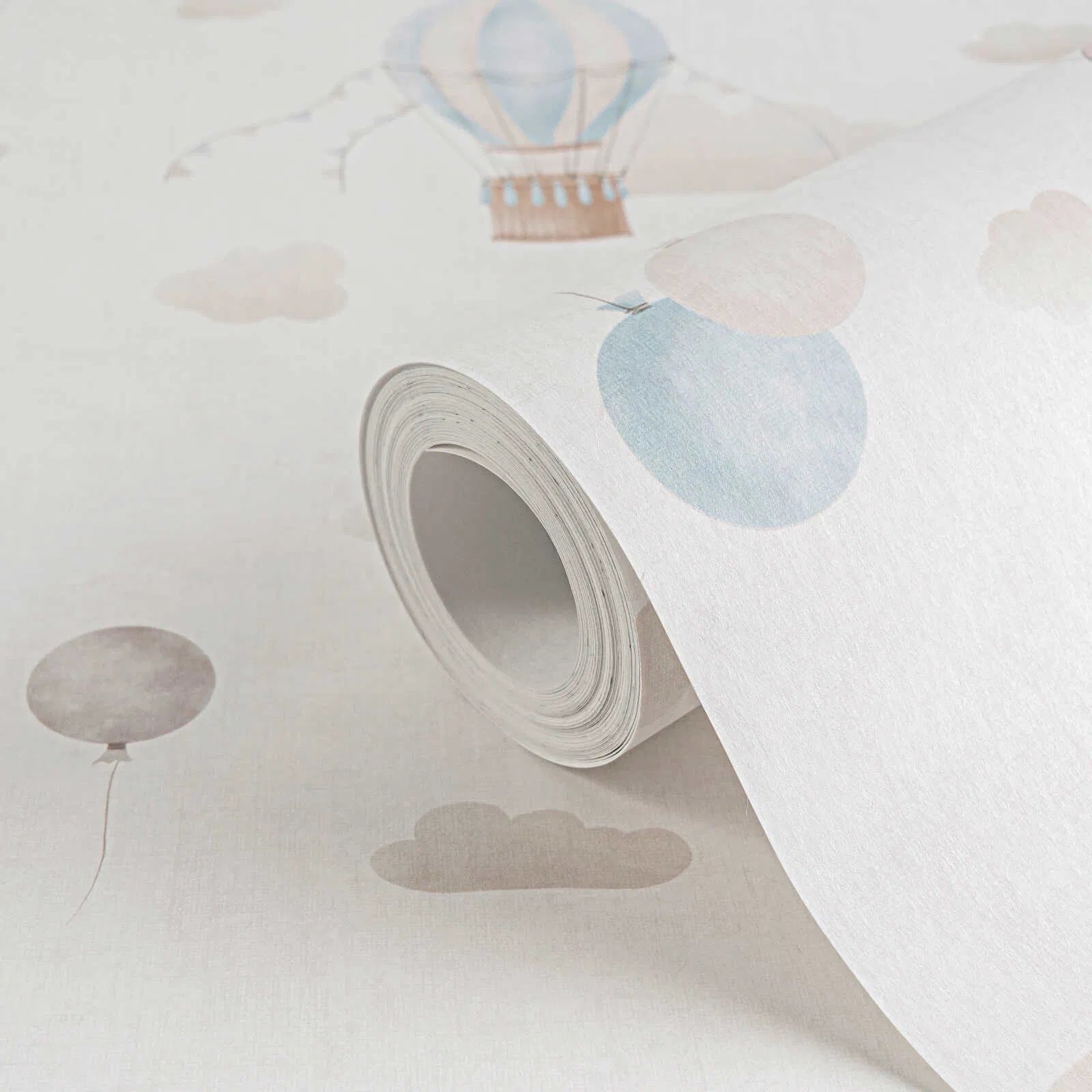 Papier Peint Montgolfières Rêveuses – Voyage Poétique pour Chambre Bébé - Revêtement Maroc