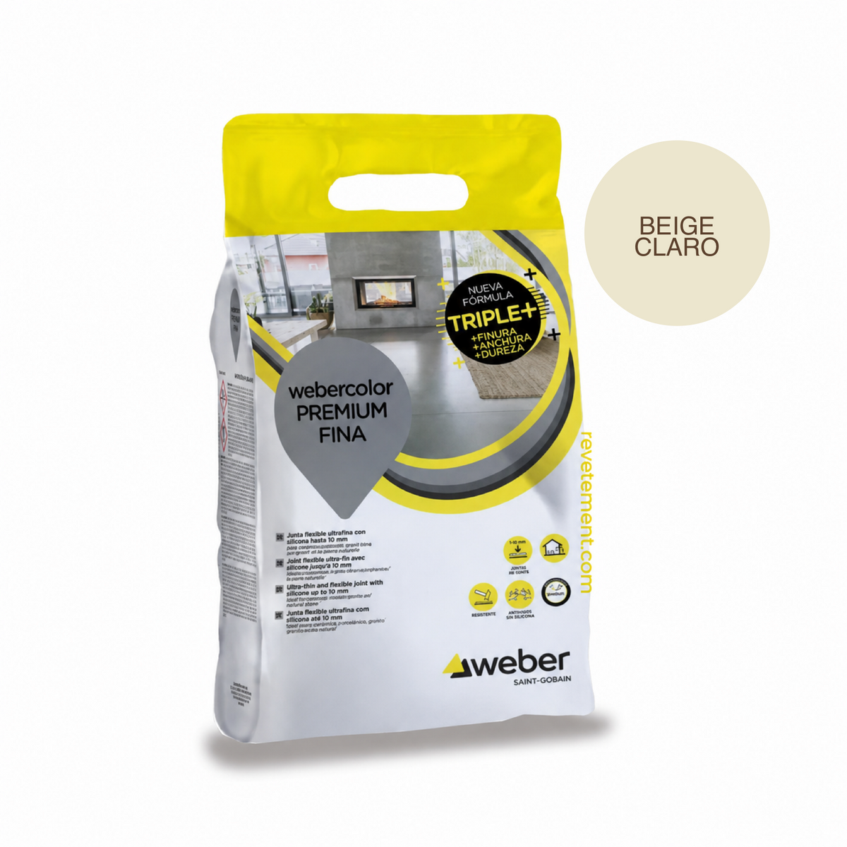 Webercolor premium fina - Beige claro 3kg