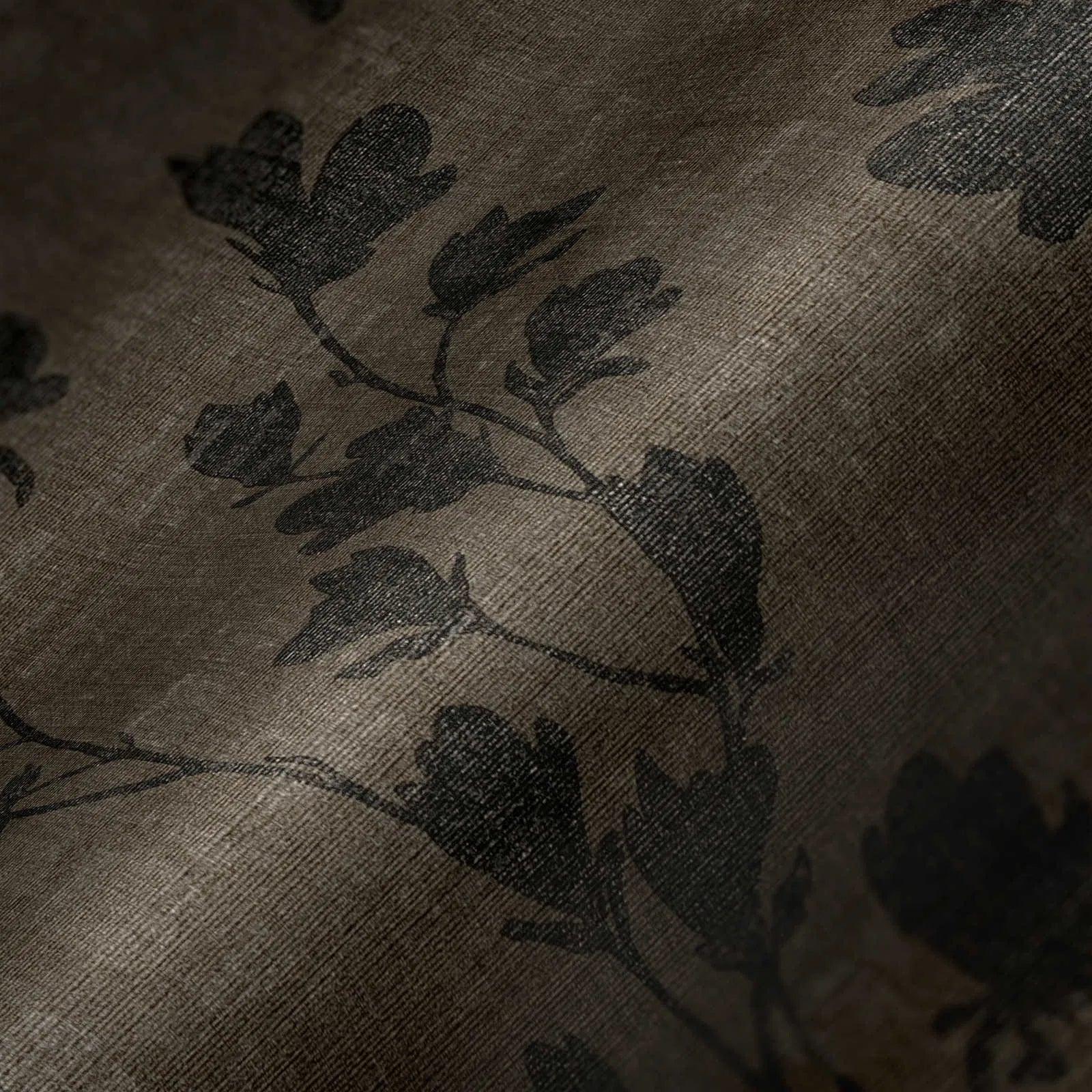 Papier peint floral Lina Nature – Taupe & Gris - Revêtement Maroc