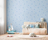 Papier peint enfant dauphins – Décor mural marin doux et apaisant - Revêtement Maroc