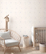 Papier Peint Nuages & Points Pastel – Douceur Scandinave pour Chambre Bébé - Revêtement Maroc