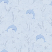 Papier peint enfant dauphins – Décor mural marin doux et apaisant - Revêtement Maroc