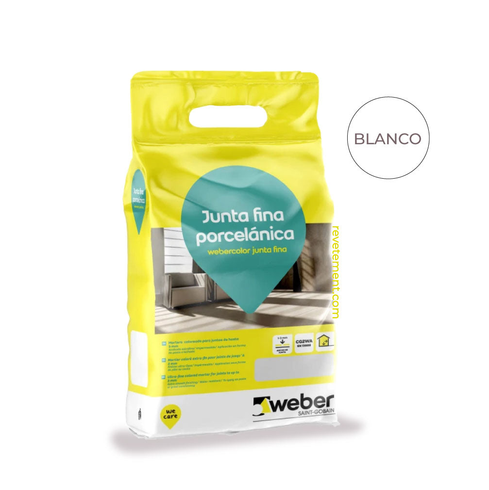 Webercolor junta fina Blanco - 5kg