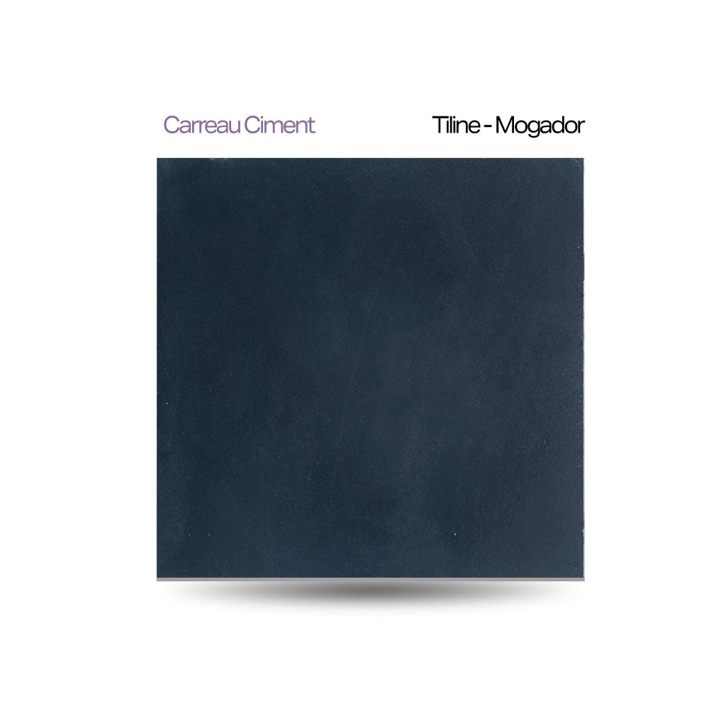 Carreau de ciment - bleu mogador ref. 0225212 pack 12 pièces - tiline - Revêtement Maroc