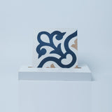 Carreau de ciment - Atlantis bleu ref. 0265212M pack 12 pièces - tiline - Revêtement Maroc