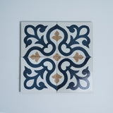 Carreau de ciment - Atlantis bleu ref. 0265212M pack 12 pièces - tiline - Revêtement Maroc