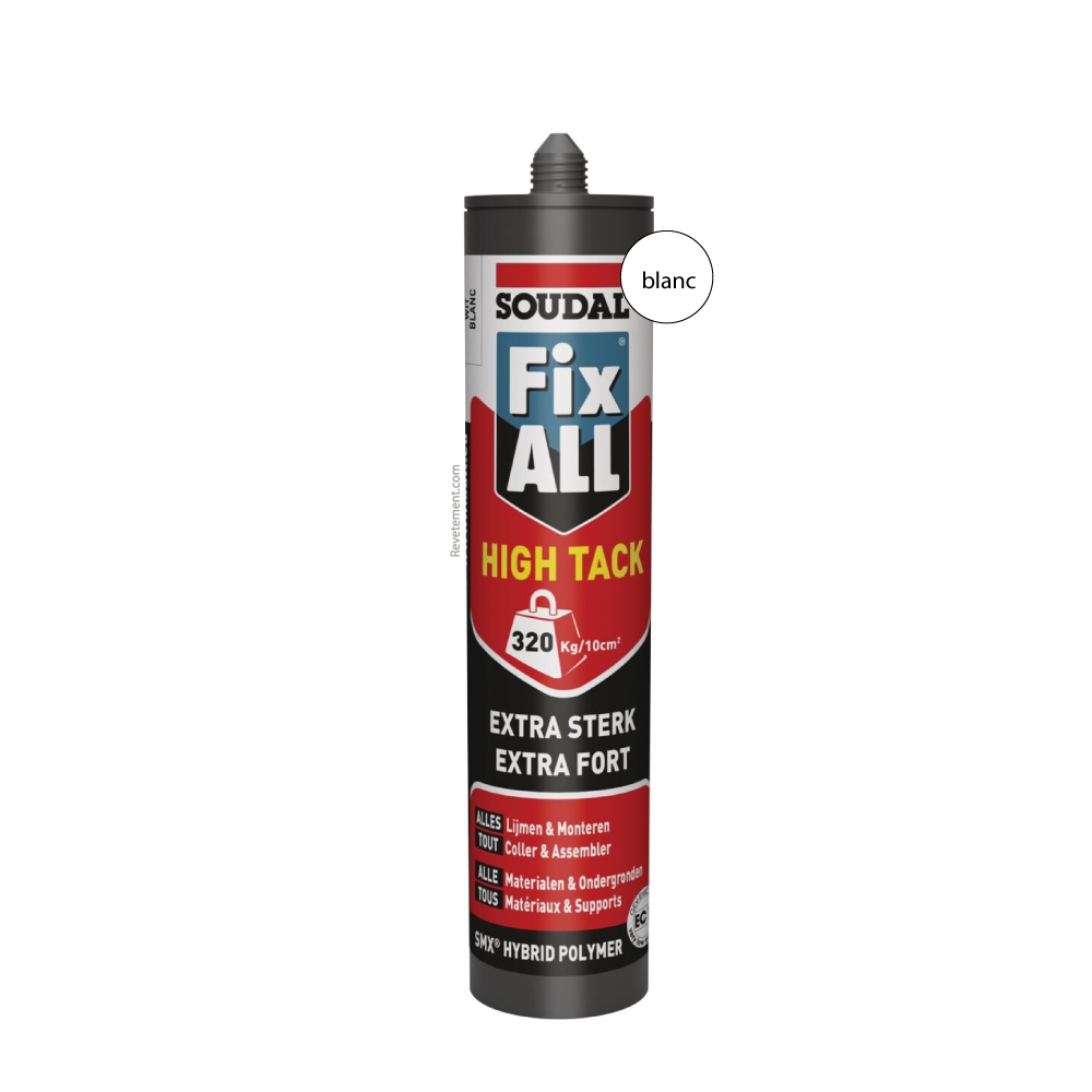 Soudal Fix ALL HIGH TACK BLANC 290 ML – Mastic-colle hybride