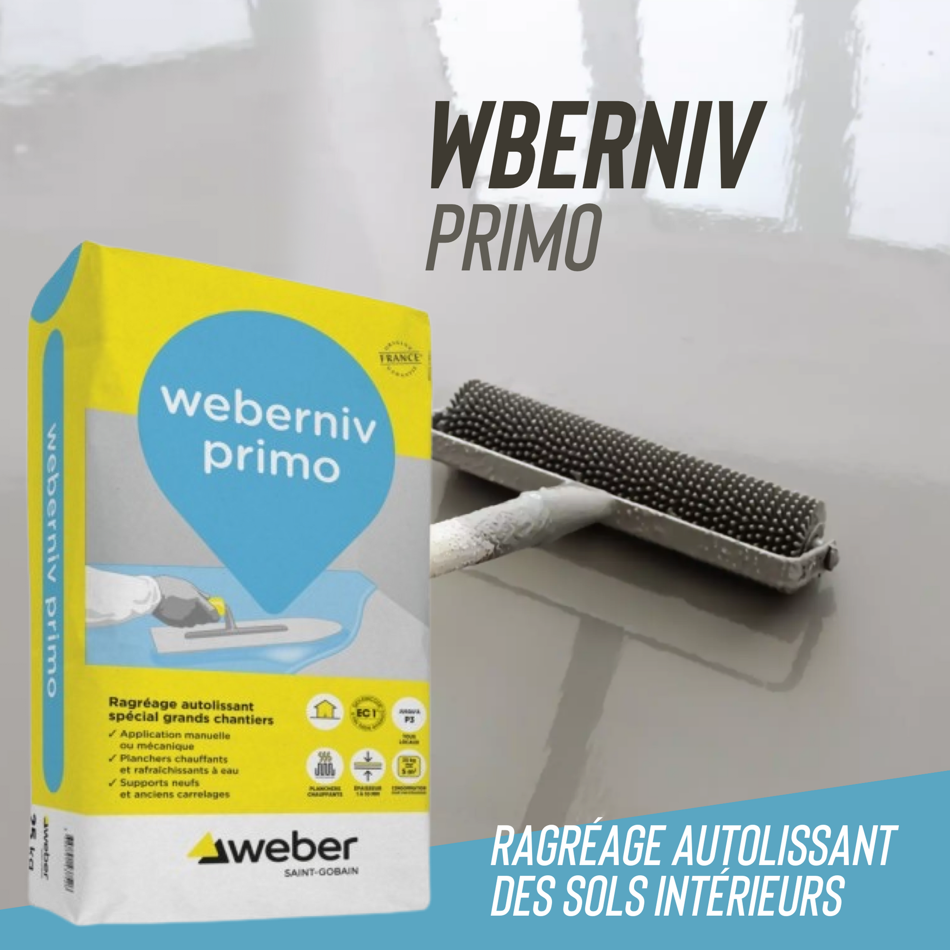 WeberNiv primo 25kg Ragréage autolissant pour sols intérieurs - Revêtement Maroc