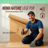 Rouleau d'isolation en liège naturel (10m*0,5m=5 m²) épaisseur 2mm - Revêtement Maroc