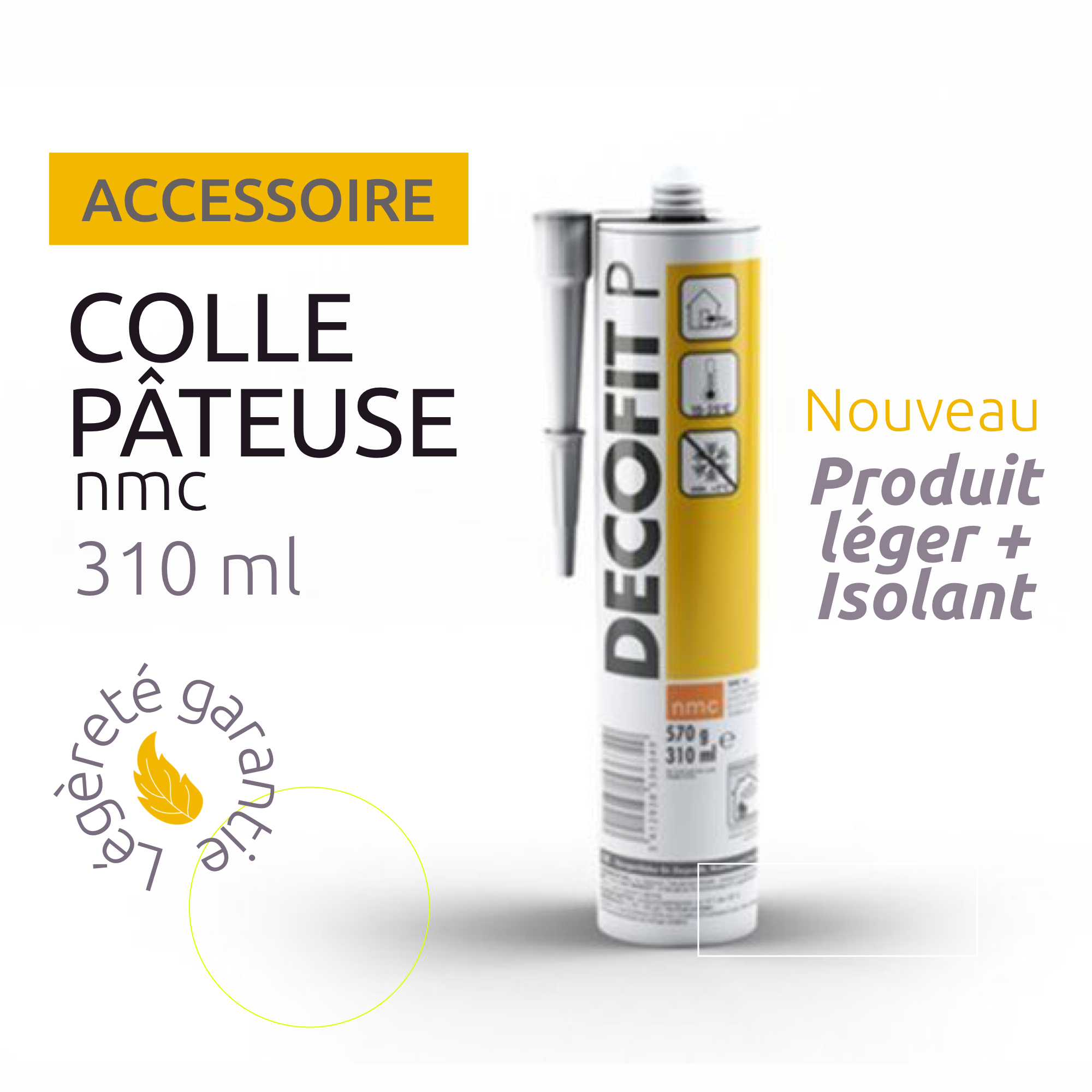 Colle décofit pour fixation isolants et design éléments légère -  310 ml - Revêtement Maroc