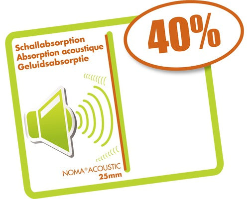 Plaque d'isolation phonique 500x1000x25 mm Noma Acoustic - Revêtement Maroc