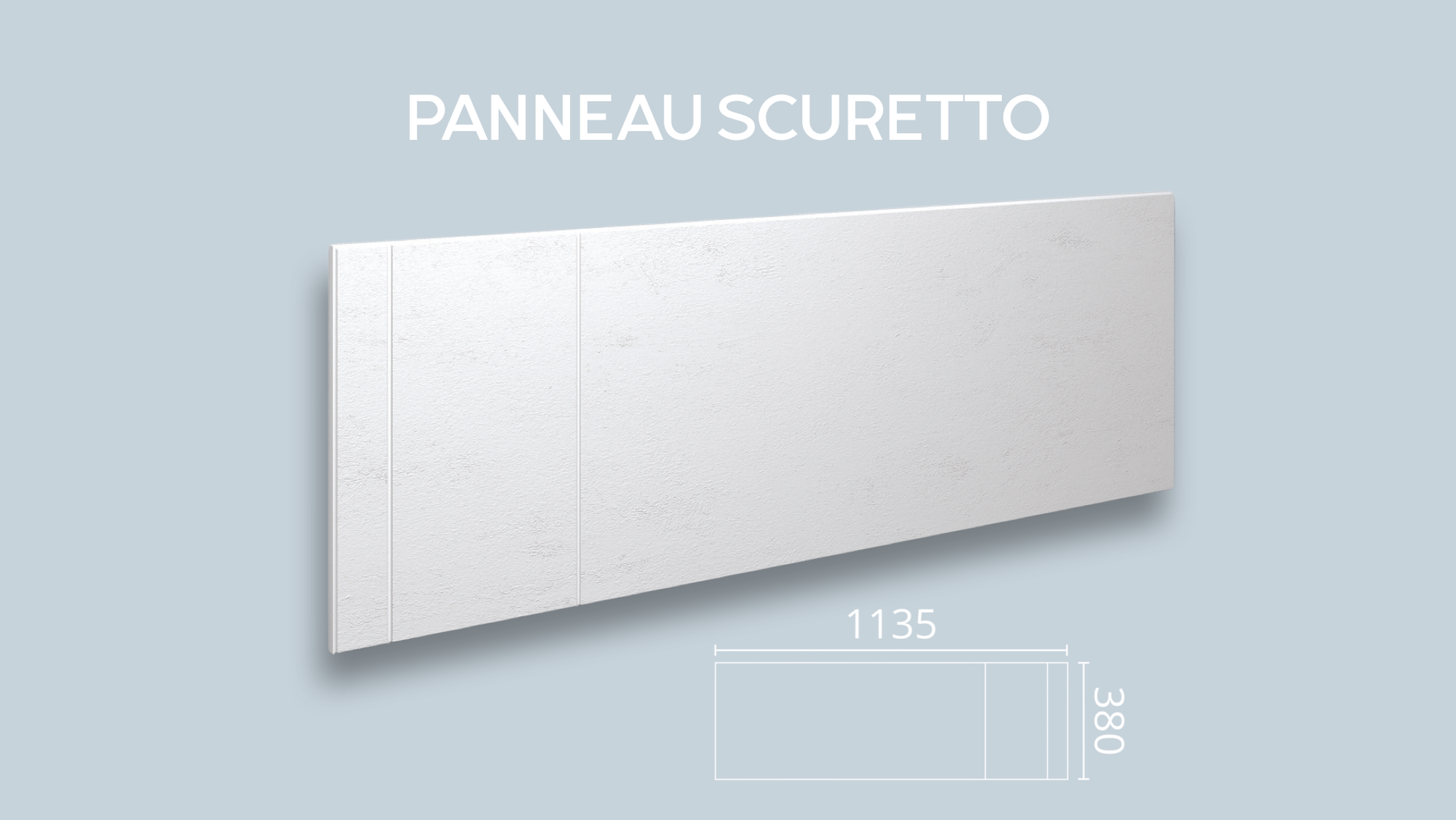 Panneau SCURETTO ARSTYL 1135 x 380 x 14,5 mm - Revêtement Maroc