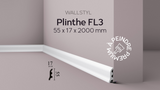 Plinthe FL3 polymère- 55 x 17 x 2000 mm - Revêtement Maroc