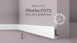 Plinthe square FD7S polymère - 70 x 15 x 2000 mm - Revêtement Maroc