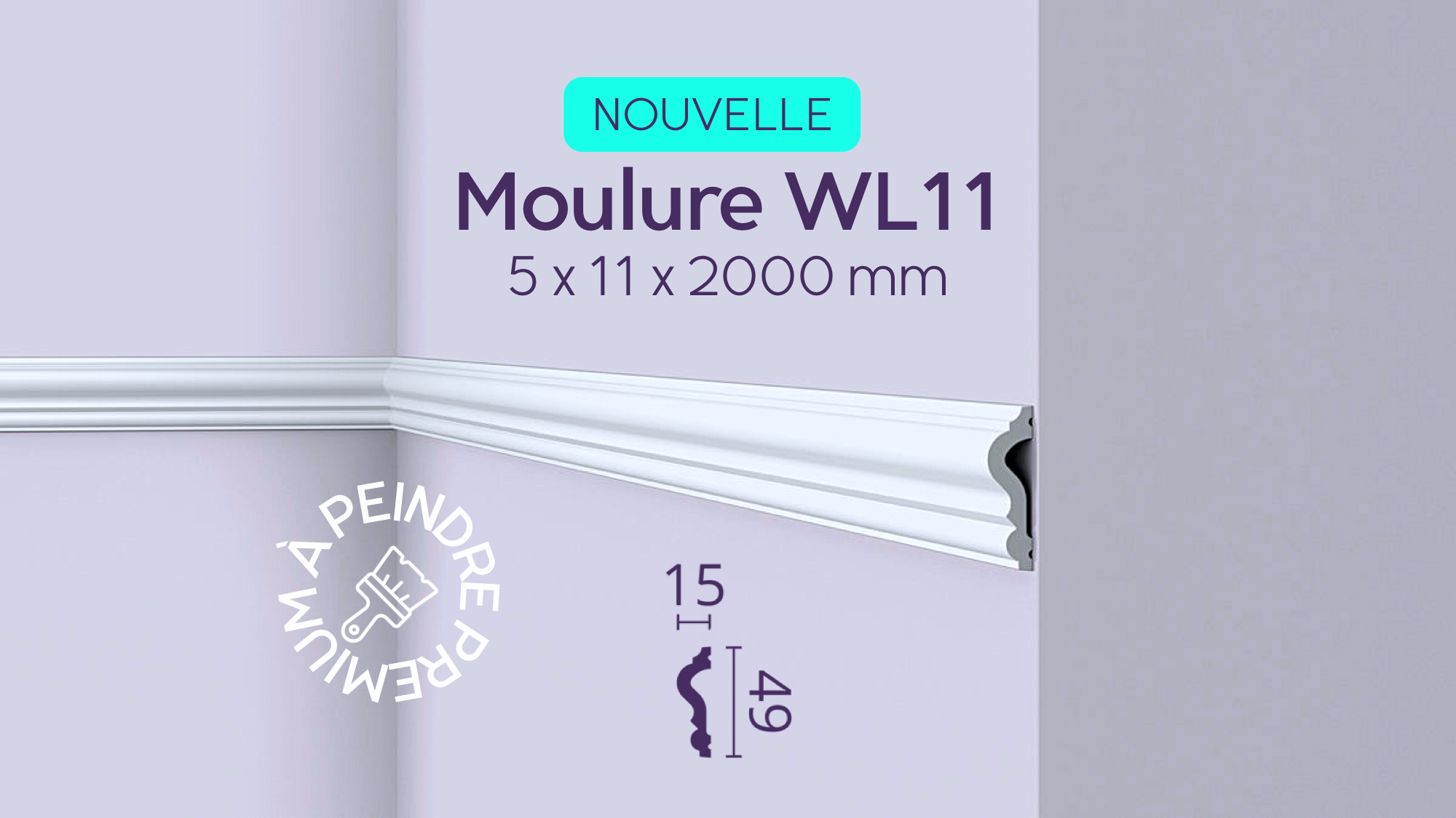 WL11 WALLSTYL® MOULURE de 2 mètres - Revêtement Maroc