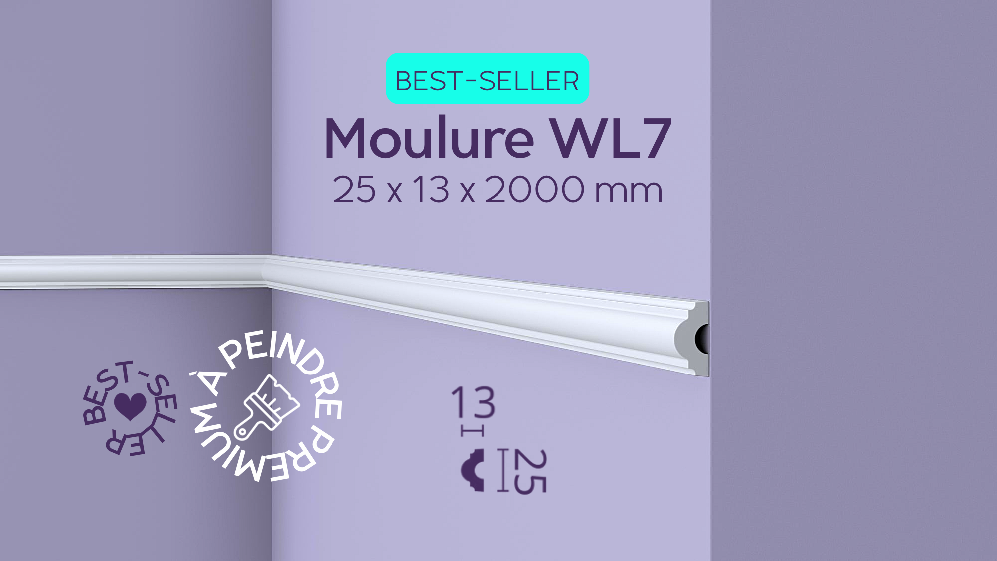 Moulure WL7 wallstyl - 2 mètres - Revêtement Maroc