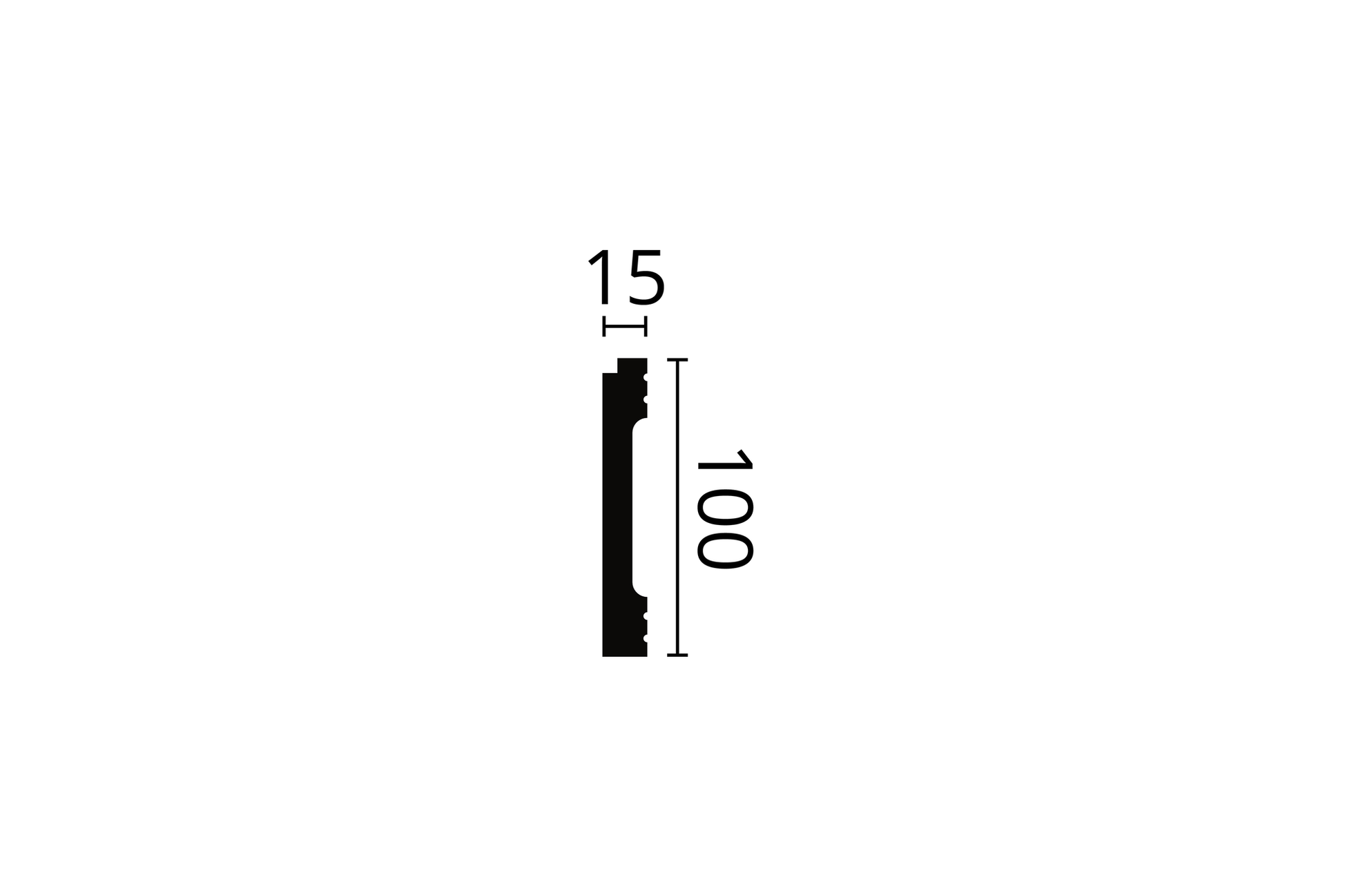 Plinthe square FD1 - 2 mètres - Revêtement Maroc