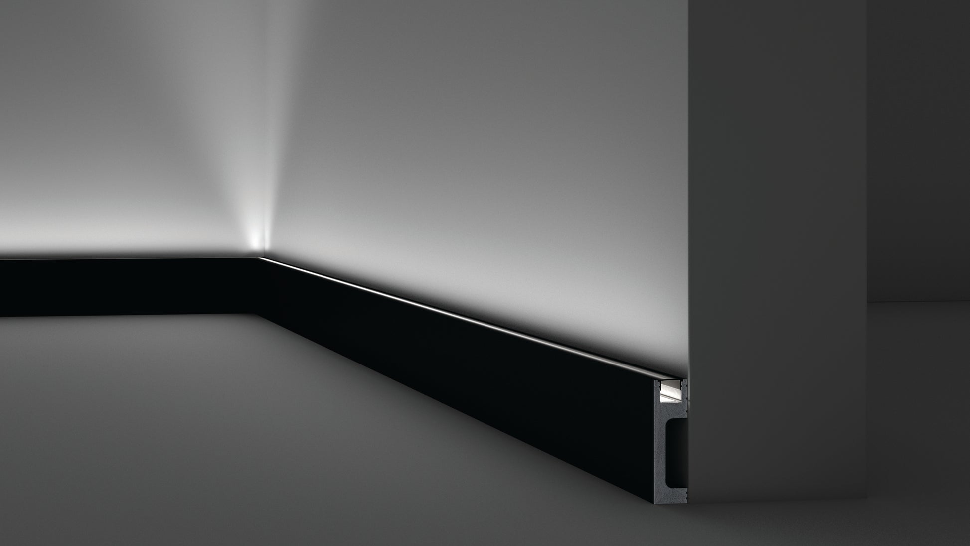 Plinthe à Led IL10 Black - 2 mètres - Revêtement Maroc