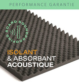 Plaque d'isolation phonique 500x1000x25 mm Noma Acoustic - Revêtement Maroc