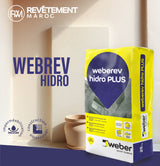 Mortier minéral Weberev Hidro pour enduit de façades W2 - 25kg - Revêtement Maroc