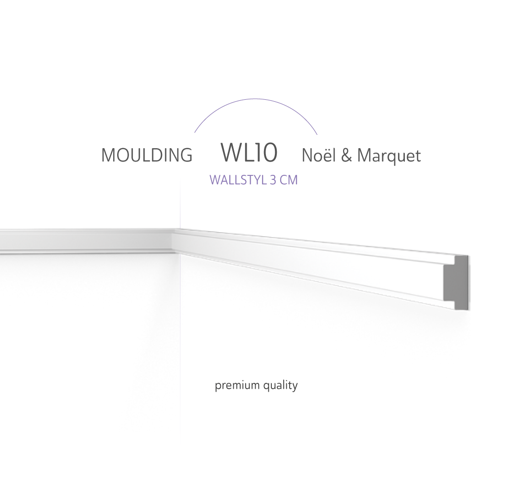 Cimaise WL10 WALLSTYL® – Minimalistische Leiste für Wandpaneele und Abschluss