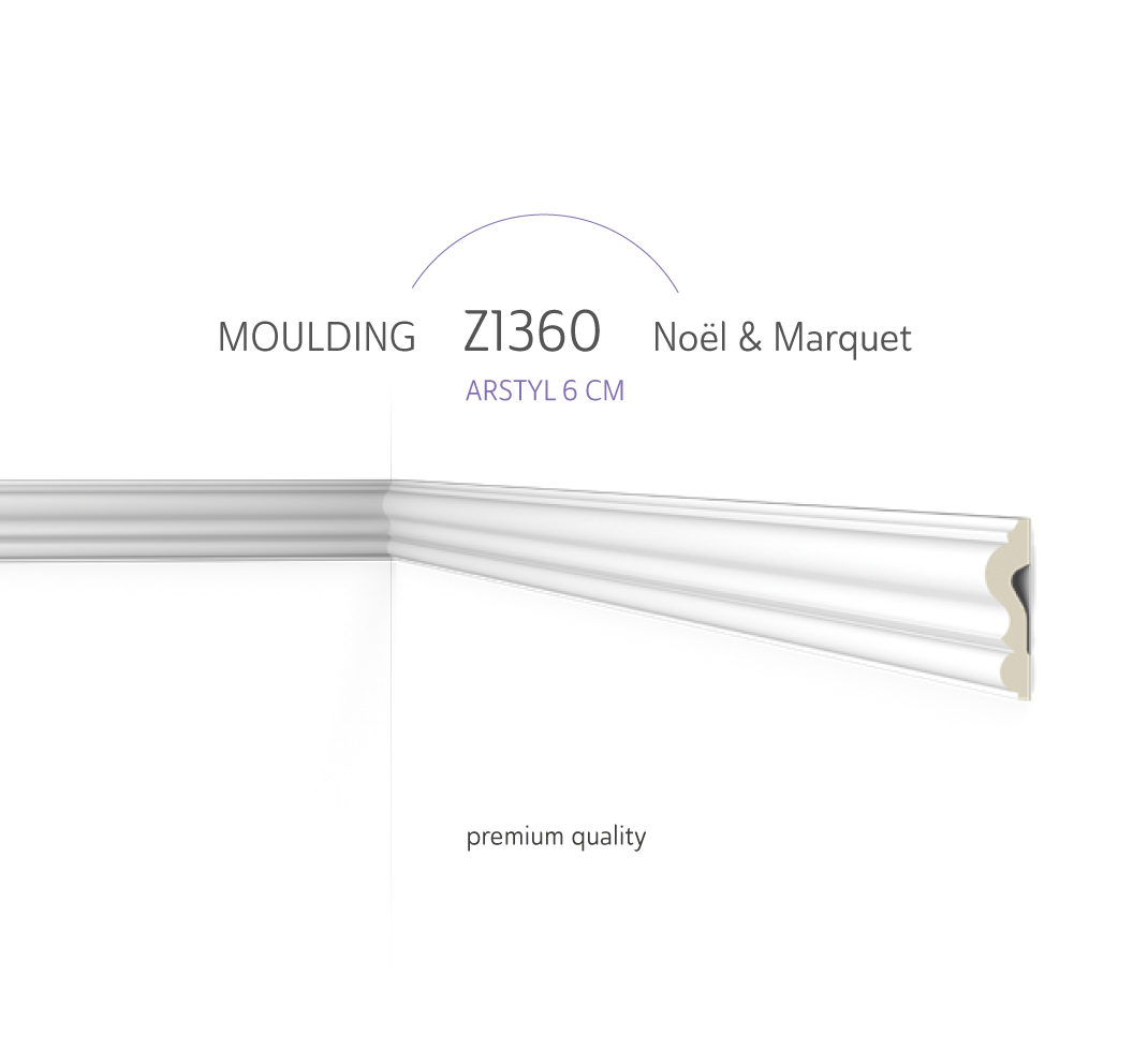 Moulure Z1360 arstyl PU - 2000 x 60 x 15 mm - Premium