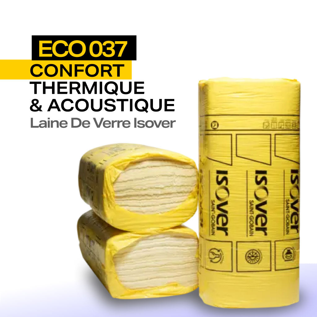 ISOVER ECO 037 – Panneau isolant façade 50 mm | Laine minérale thermo-acoustique - Revêtement Maroc