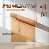 Rouleau d'isolation en liège naturel (10m*0,5m=5 m²) épaisseur 2mm - Revêtement Maroc