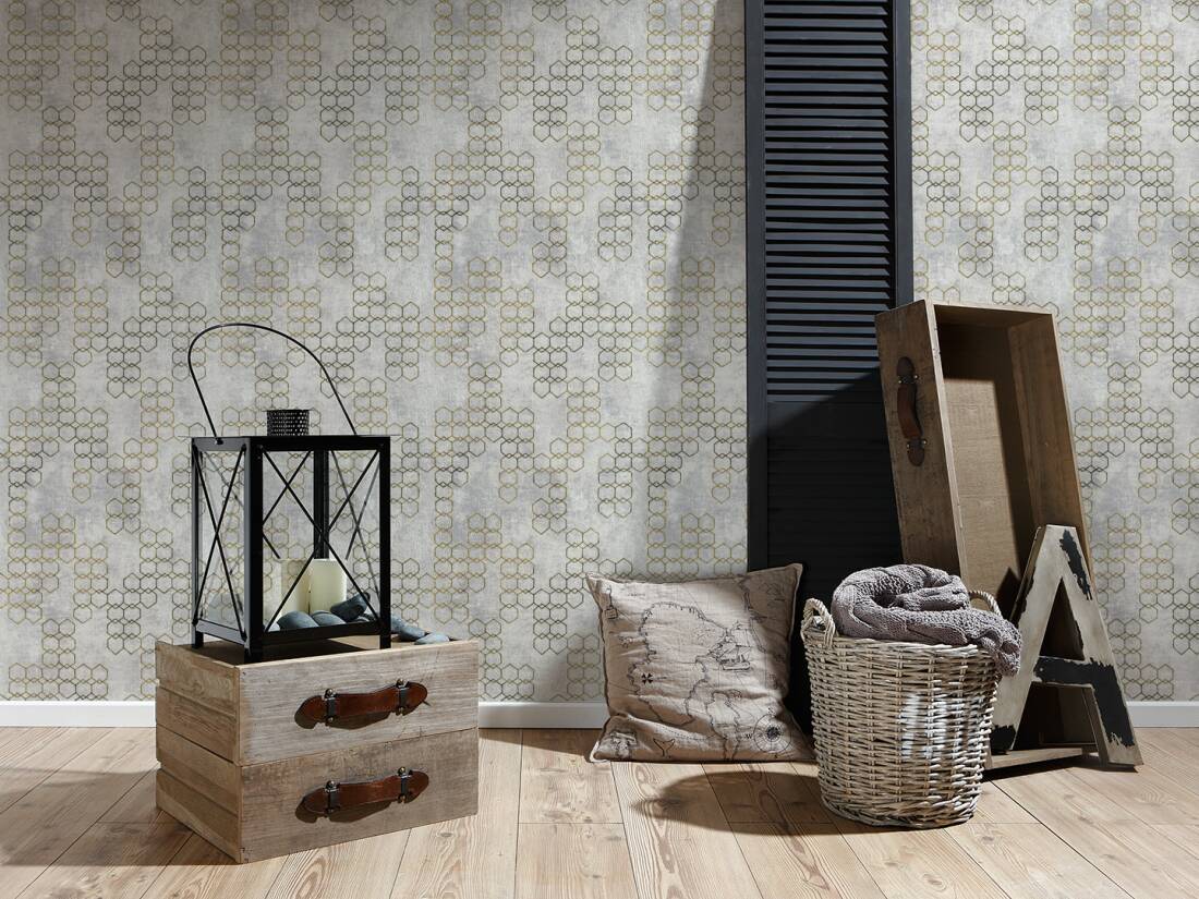 Papier peint Hex by LW -Réf: 374244- - Revêtement Maroc
