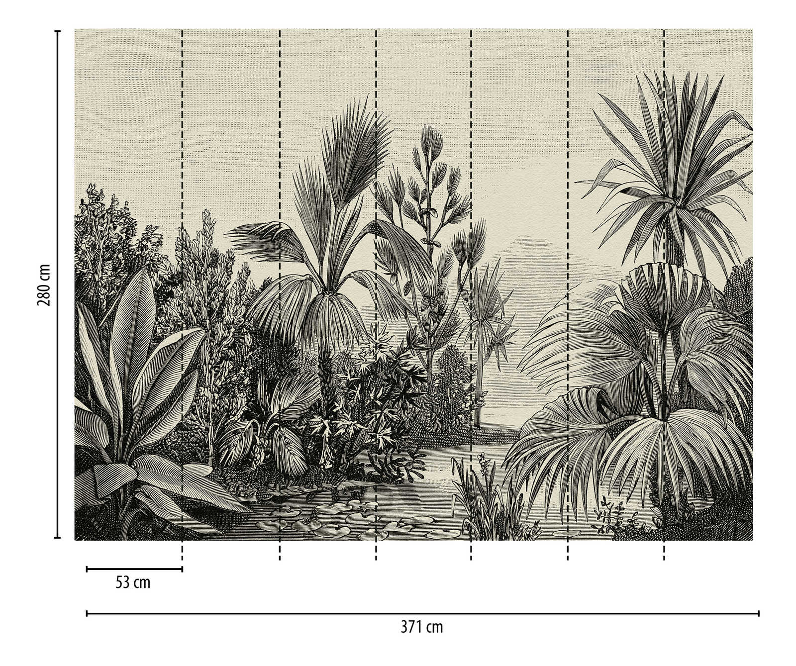 Panoramique Monochrome Jungle - Réf: 382351 - Revêtement Maroc