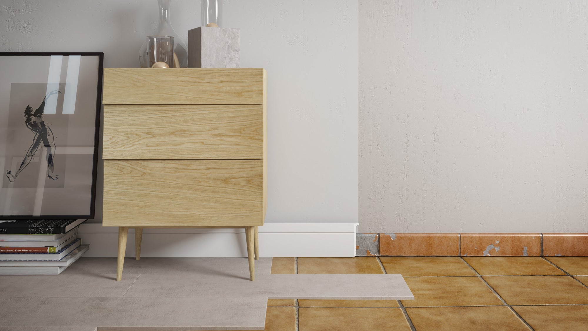 Surplinthe CF2 WALLSTYL® - 110 x 22 x 2000 mm - Revêtement Maroc