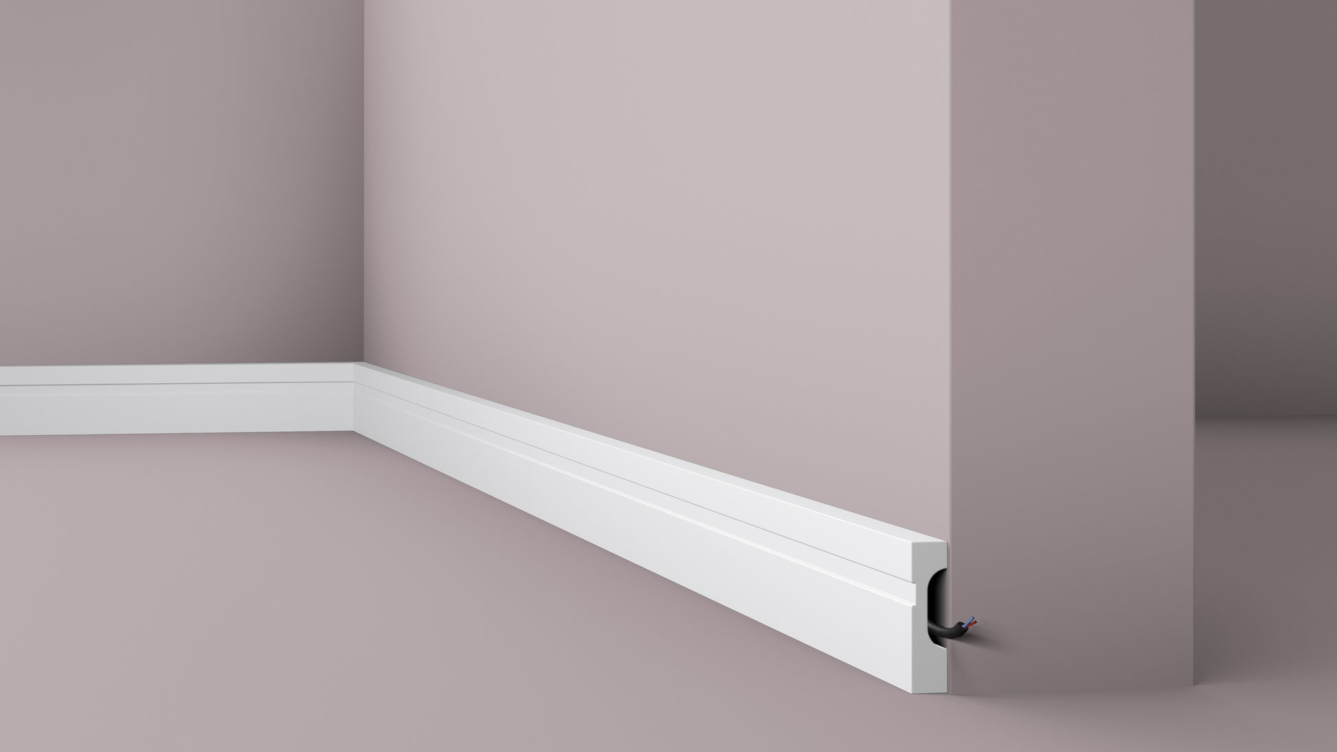 Plinthe square FD7 à peindre polymère - 70 x 15 x 2000 mm - Revêtement Maroc