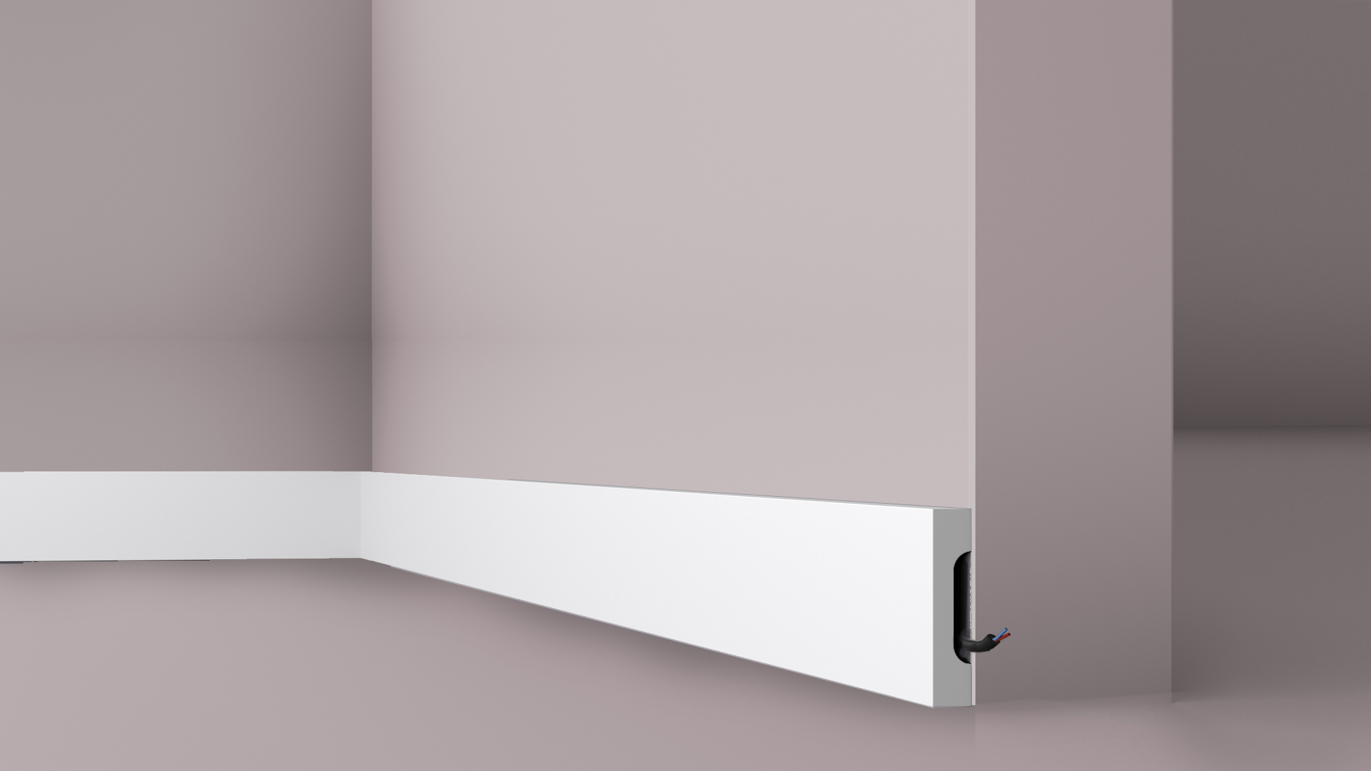 Plinthe square FD7S polymère - 70 x 15 x 2000 mm - Revêtement Maroc