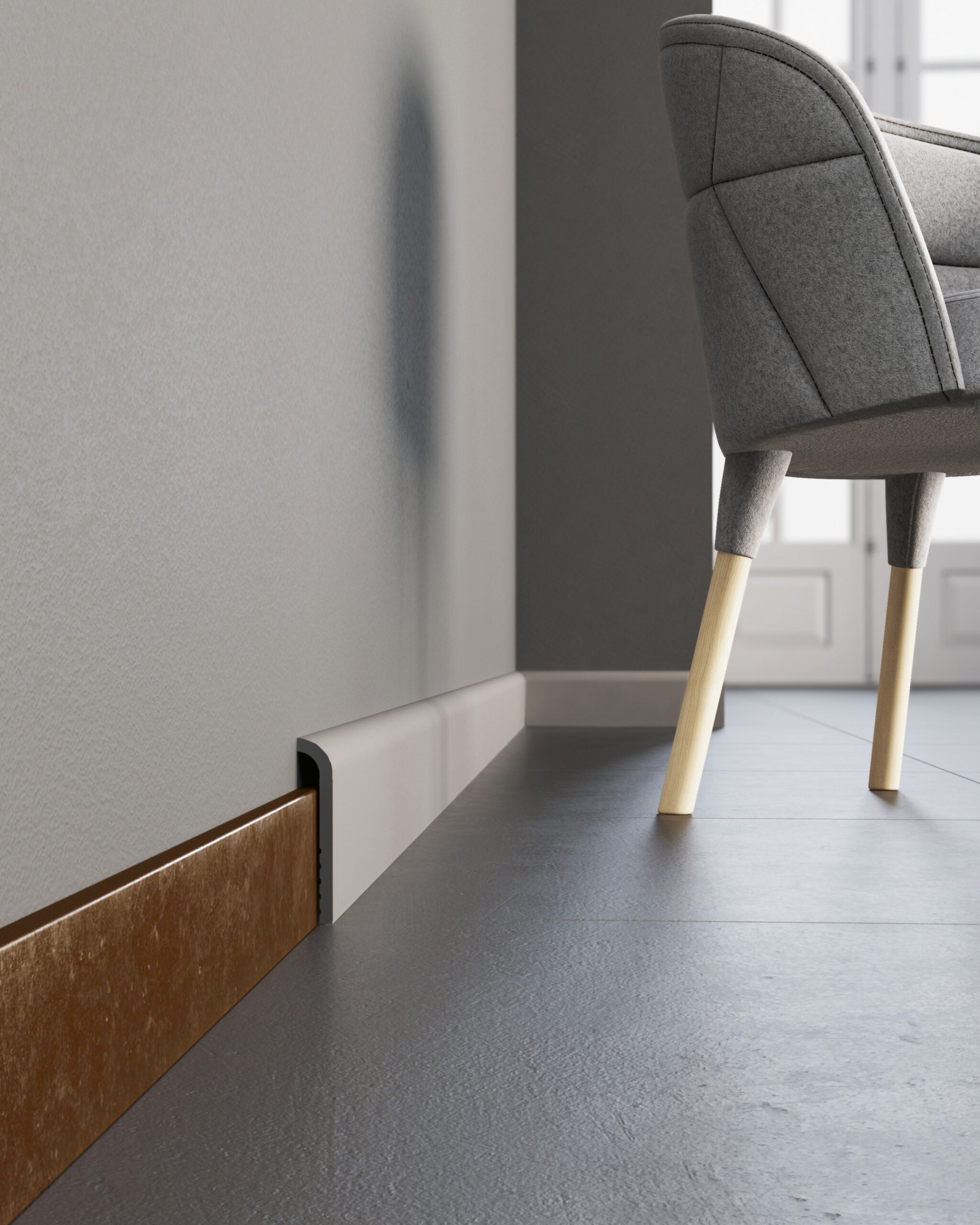Surplinthe CF1 WALLSTYL® - 110 x 22 x 2000 mm - Revêtement Maroc